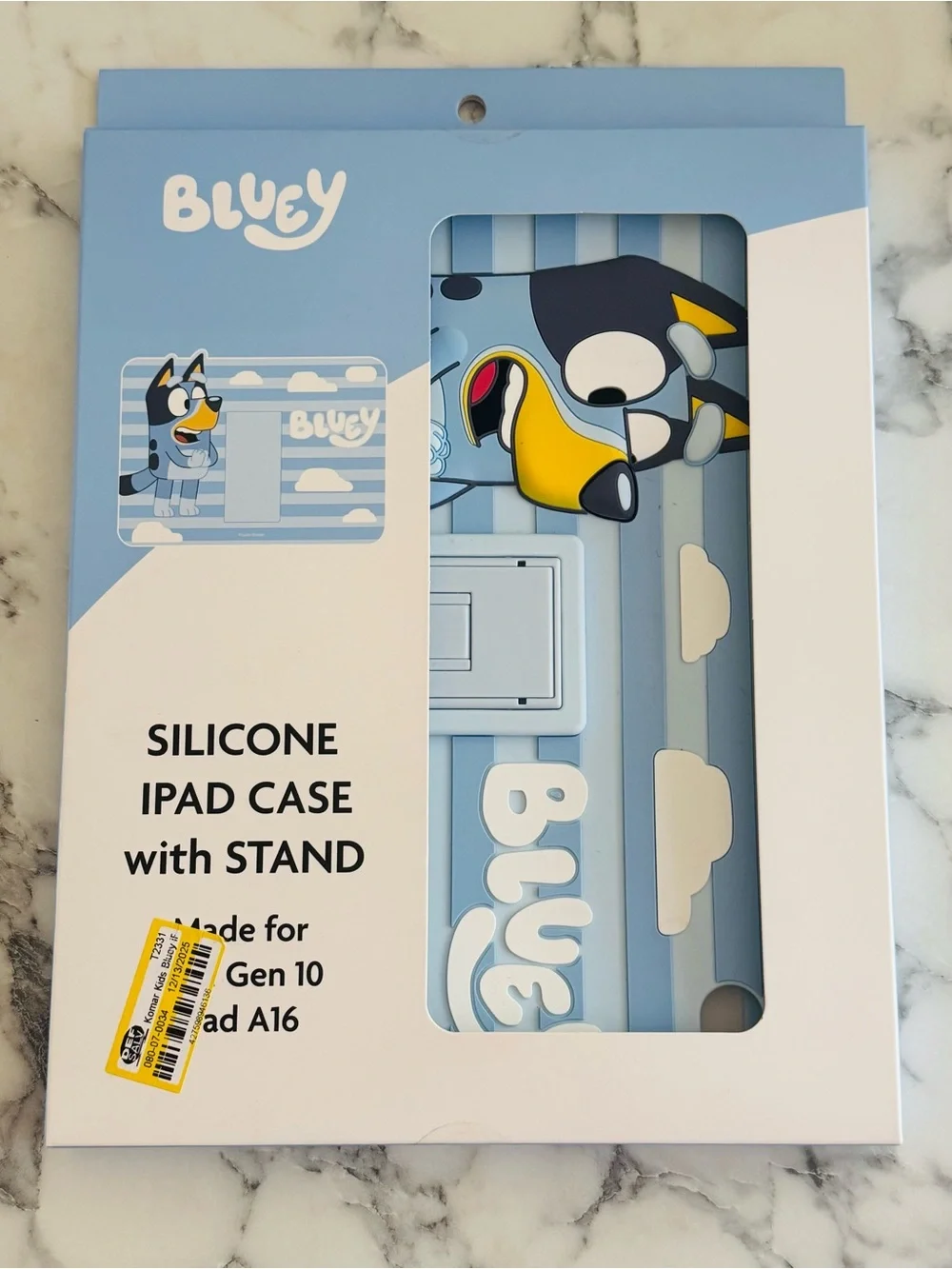 Bluey Light Blue Striped Ipad Gen 10.10.9”/Ipad Gen A16.11” Silicone Case